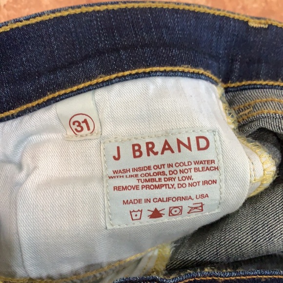 J Brand Dark Wash Jeans Size 31 - Picture 4 of 8